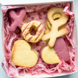 Ruby Chocolate Dipped Shortbread Cookie Gift Box